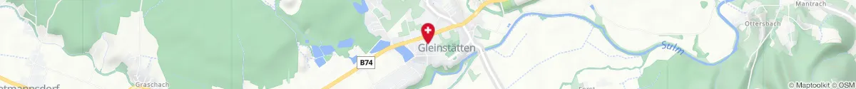 Kartendarstellung des Standorts für Michaeli Apotheke Gleinstätten in 8443 Gleinstätten